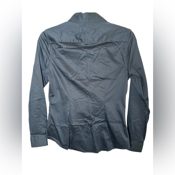 Banana Republic Tailored Fit Button Down Shirt Navy Blue Women’s Size 2 - Picture 4 of 6